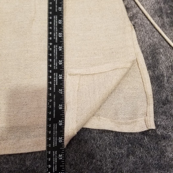 Vintage Molly & Max Women's L Oatmeal Linen Blend‎ Button up Jacket Blazer - Picture 7 of 8